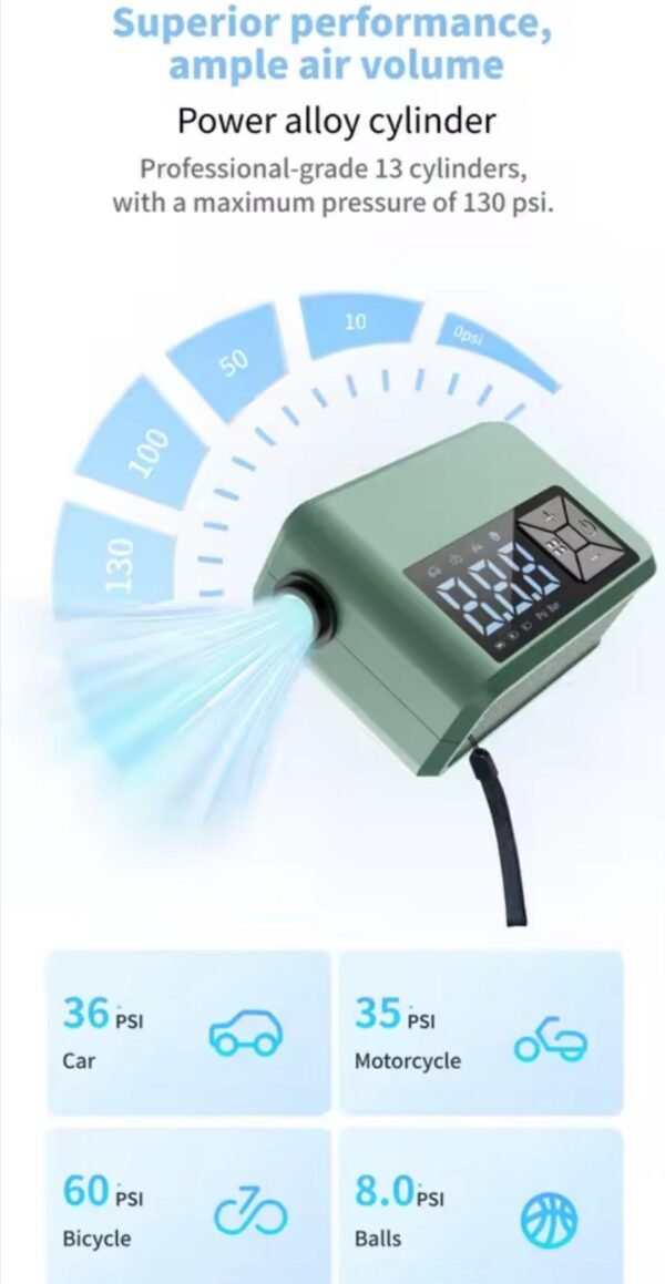 CC108 Преносима цифрова помпа за гуми за шосейни велосипеди, аксесоари, манометър за гуми с USB зареждане, мини помпа за електрически велосипеди