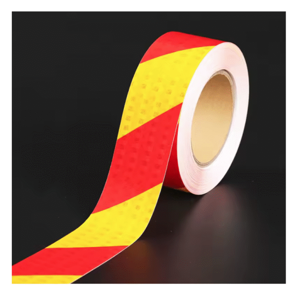 Светлоотразително тиксо- червено/жълто