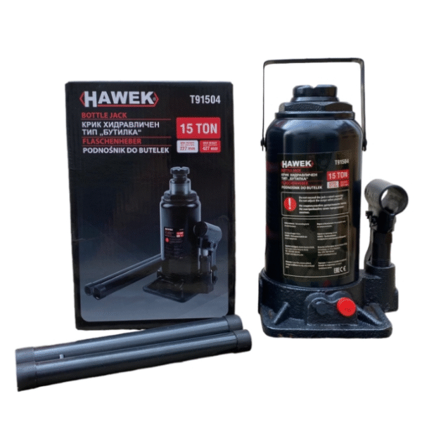 Хидравличен крик тип бутилка 15 тона HAWEK
