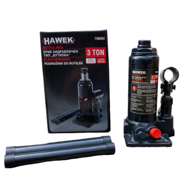Хидравличен крик тип бутилка 3 тона HAWEK