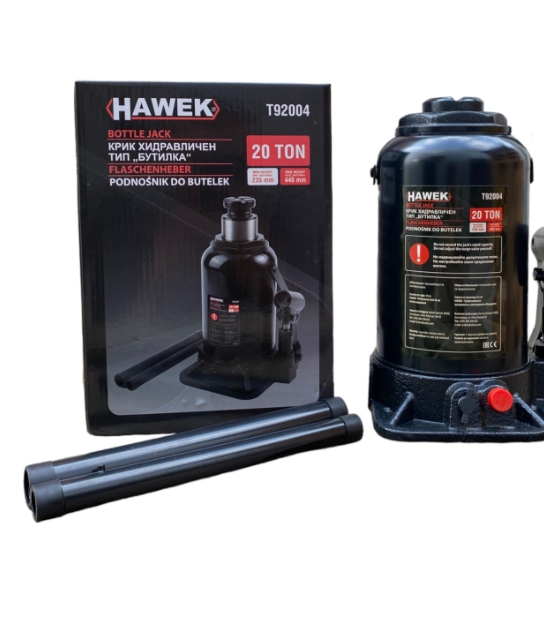 Хидравличен крик тип бутилка 20 тона HAWEK