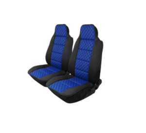 Комплект Универсална кожена тапицерия тип масажор син с черен шев
