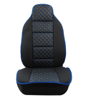 Универсална кожена тапицерия тип масажор черен със син шев