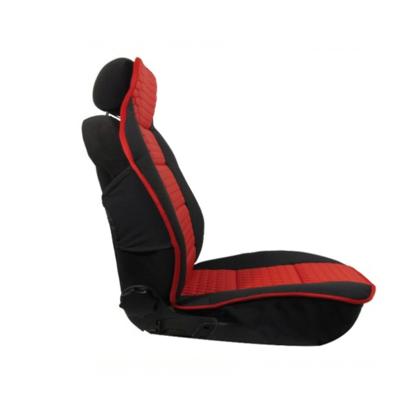 Универсална кожена тапицерия тип масажор червен с черен шев