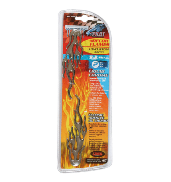 Хром стикер - огън