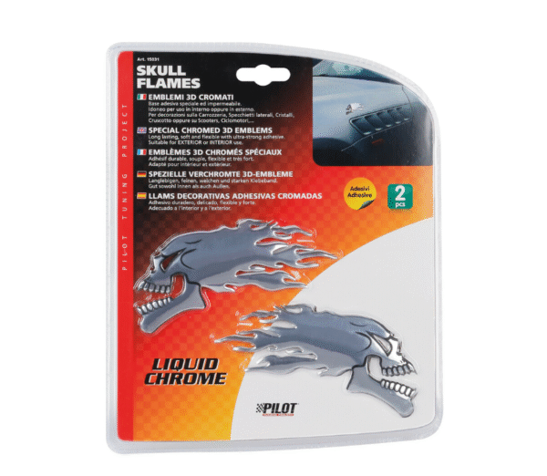 Хром стикер - черепи