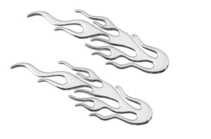 Хром стикер - огън