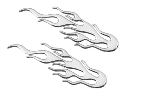 Хром стикер - огън