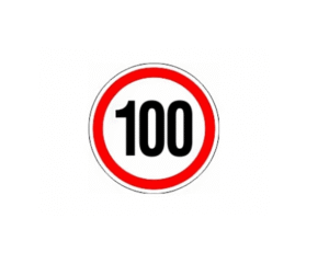 СТИКЕР 100 KM/H