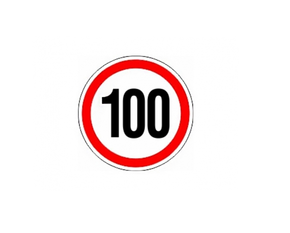 СТИКЕР 100 KM/H