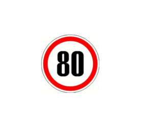 СТИКЕР 80 KM/H