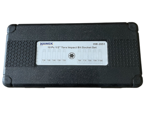 КОМПЛЕКТ УДАРНИ БИТОВЕ 1/2 – ТОРКС 10 ЧАСТИ HAWEK