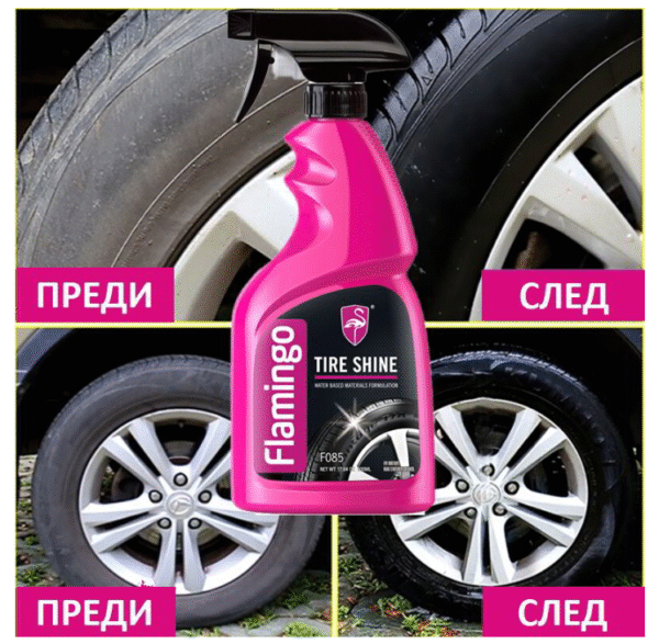 Спрей за полиране и защита на гуми Tire Shine 500 ml F085 - Flamingo