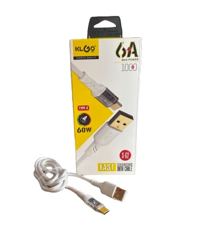 Кабел за зареждане KLGO 1 метър USB към Type C