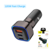 Адаптер бързо зареждащ за кола KLGO TC-28PD 120W