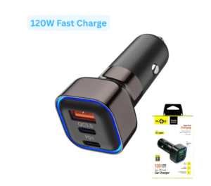 Адаптер бързо зареждащ за кола KLGO TC-28PD 120W