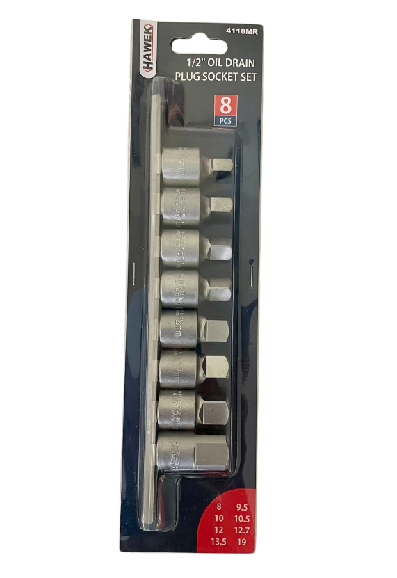 д1 КОМПЛЕКТ КЛЮЧОВЕ ПРОБКИ КАРТЕР 1/2″ 8 – 19 ММ 8 ЧАСТИ HAWEK