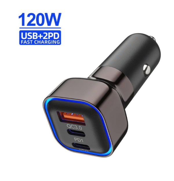 Адаптер бързо зареждащ за кола KLGO TC-28PD 120W