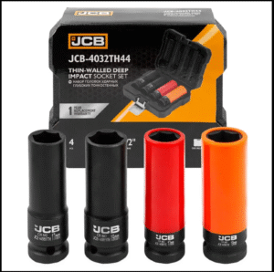 КОМПЛЕКТ ТЪНКОСТЕННИ УДАРНИ ВЛОЖКИ С ТЕФЛОНОВО ПОКРИТИЕ 1/2″ 4 ЧАСТИ JCB