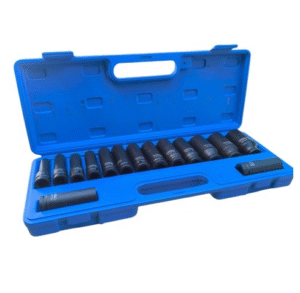 УДАРНИ ВЛОЖКИ 1/2″ УДЪЛЖЕНИ 12-СТЕННИ (10 – 32 ММ) 15 ЧАСТИ HAWEK
