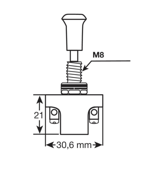 Бутон – дърпане 12/24 V- 10A