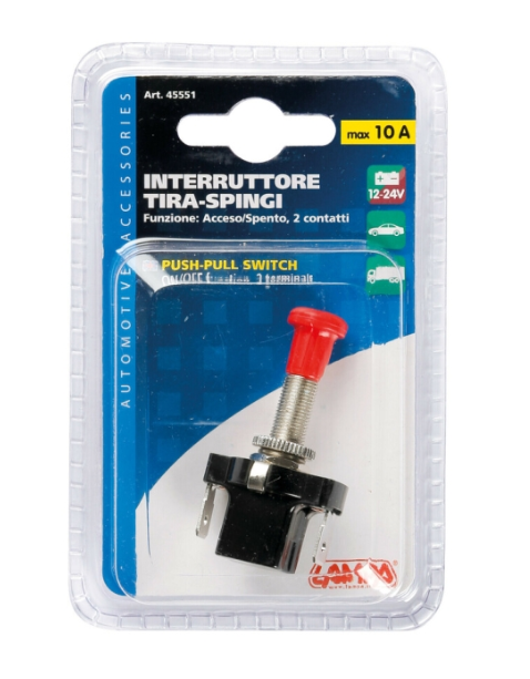 Бутон – дърпане 12/24 V- 10A