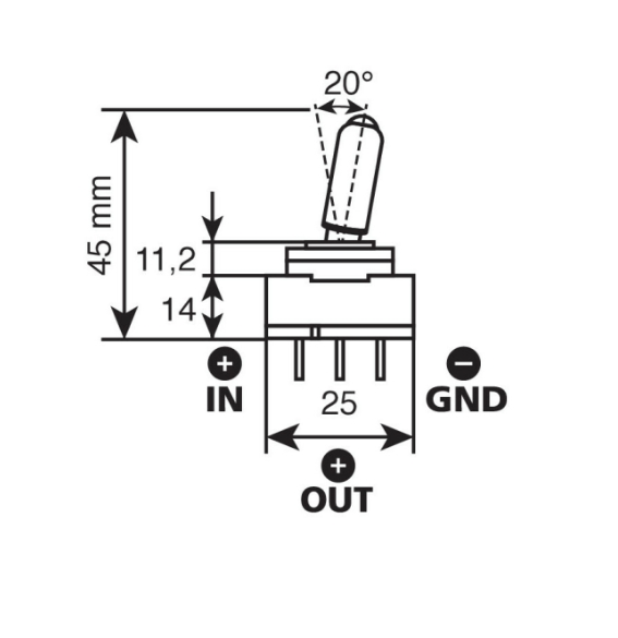 Бутон превключвател LED 12/24V