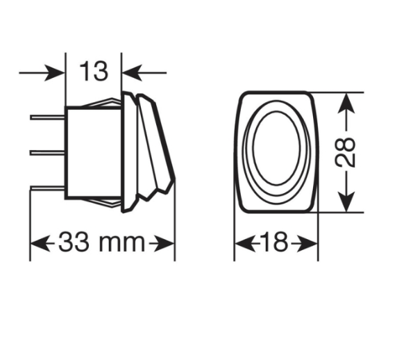 Бутон “micro” превключвател LED 12/24V
