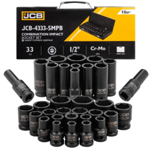 КОМПЛЕКТ УДАРНИ ВЛОЖКИ 33 ЧАСТИ 1/2 ( 8 – 32 ММ ) JCB