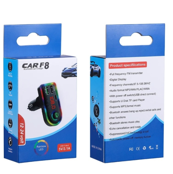 FM трансмитер – Bluetooth RGB