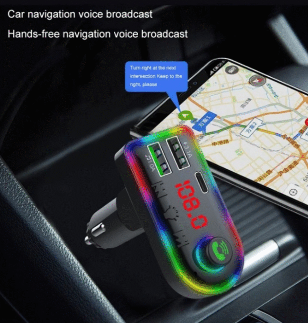 FM трансмитер – Bluetooth RGB