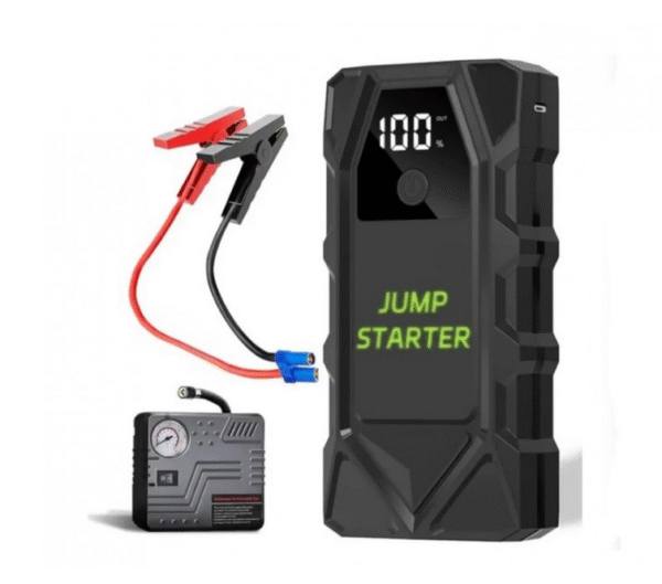 Мултифункционален автомобилен стартер Jump Starter 18000mAh, 12V, Максимален ток 1000A с компресор