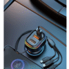 FM Трансмитер с 1 USB порт и 1 Type-c порт + кабели за зареждане