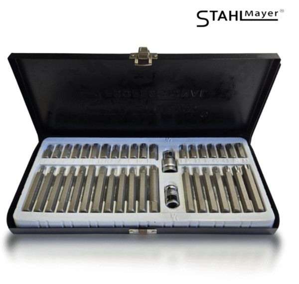 КОМПЛЕКТ НАКРАЙНИЦИ В МЕТАЛНА КУТИЯ – ТОРКС 40 ЧАСТИ STAHLMAYER