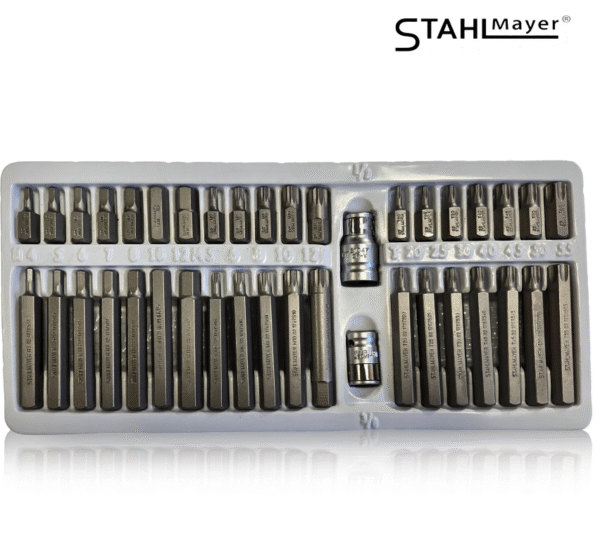 КОМПЛЕКТ НАКРАЙНИЦИ В МЕТАЛНА КУТИЯ – ТОРКС 40 ЧАСТИ STAHLMAYER