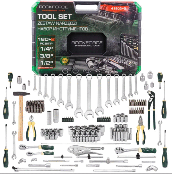 ГЕДОРЕ 180 + 2 ЧАСТИ 1/4″, 3/8″, 1/2″ ROCKFORCE