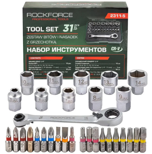 МИНИ ГЕДОРЕ 31 ЧАСТИ 1/4“ ROCKFORCE