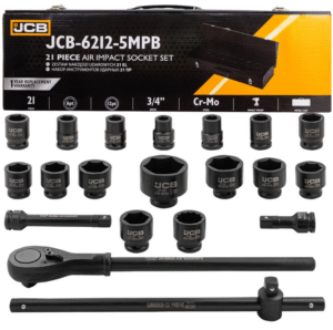 ГЕДОРЕ С УДАРНИ ВЛОЖКИ 21 ЧАСТИ 3/4“ 6-СТЕННО JCB