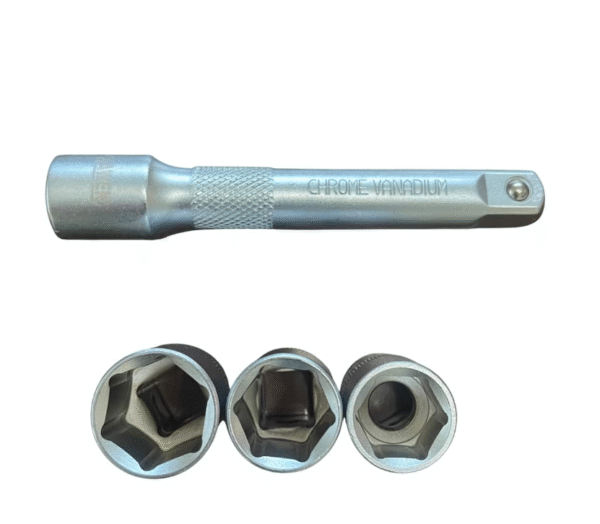 ДИНАМОМЕТРИЧЕН КЛЮЧ 1/2″ 28 – 210 NM + КОМПЛЕКТ ВЛОЖКИ (17, 19, 21 ММ) + УДЪЛЖИТЕЛ 125 ММ HAWEK