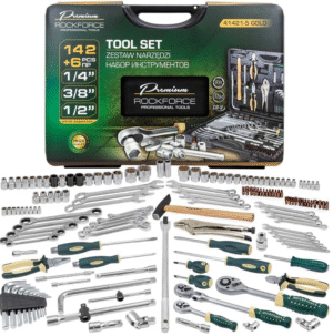 ГЕДОРЕ 1/4″, 3/8″, 1/2″ 142+6 ЧАСТИ ROCKFORCE PREMIUM