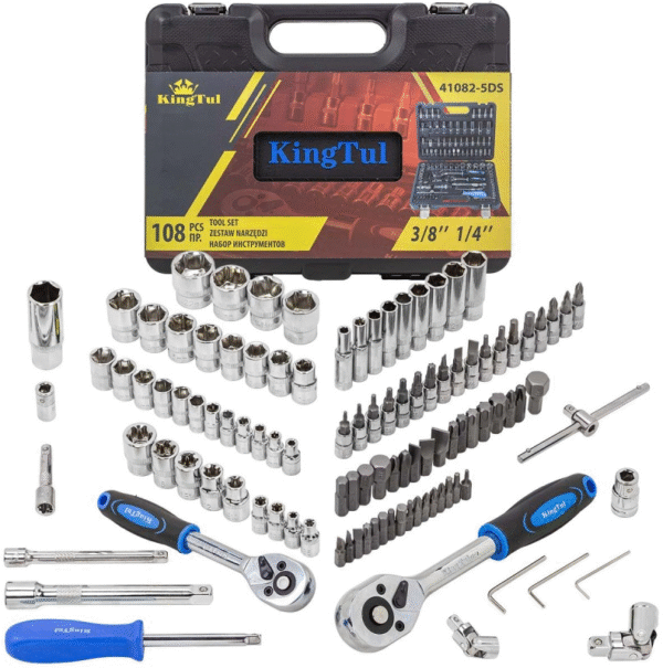 ГЕДОРЕ КОМПЛЕКТ 108 ЧАСТИ 1/4“ 1/2“ KINGTUL