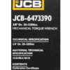 ДИНАМОМЕТРИЧЕН КЛЮЧ С БЪРЗА ФИКСАЦИЯ 3/8″ 20-120 NМ JCB