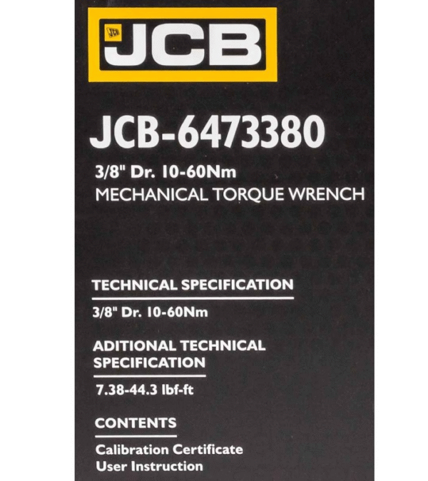 ДИНАМОМЕТРИЧЕН КЛЮЧ С БЪРЗА ФИКСАЦИЯ 3/8″ ,10-60 NМ JCB