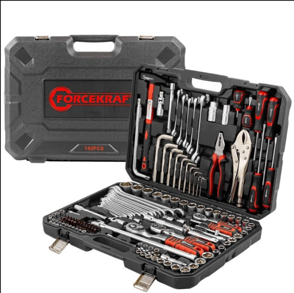 ГЕДОРЕ 1/4“, 3/8“, 1/2“ 142 ЧАСТИ FORCEKRAFT
