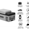 ПОРТАТИВЕН КОМПРЕСОРЕН ХЛАДИЛНИК HAWEK 20L – 12V / 24V / 220V