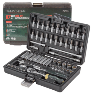 ГЕДОРЕ 1/4″ ШЕСТОСТЕННО 57 ЧАСТИ ROCKFORCE