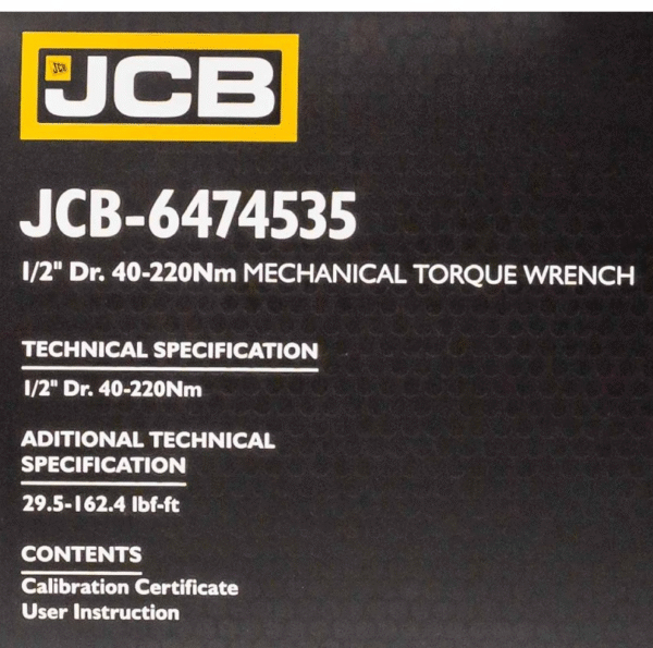 ДИНАМОМЕТРИЧЕН КЛЮЧ С БЪРЗА ФИКСАЦИЯ 1/2″ 40-220 NМ JCB