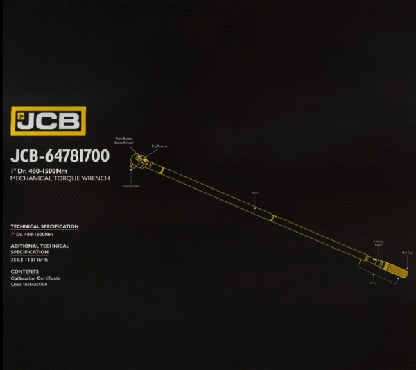 ДИНАМОМЕТРИЧЕН КЛЮЧ С БЪРЗА ФИКСАЦИЯ 1″ 480 – 1500 Nm JCB