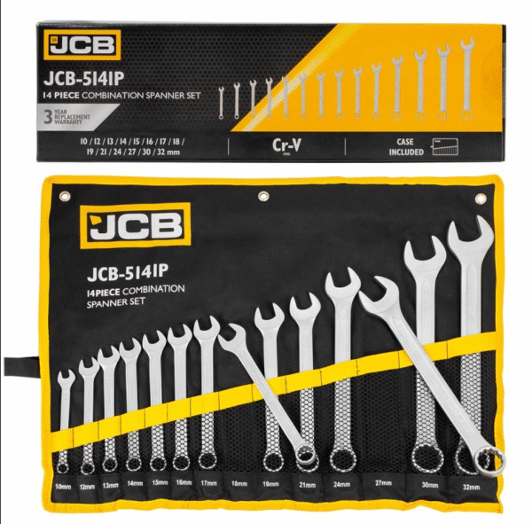 КОМПЛЕКТ ЗВЕЗДОГАЕЧНИ КЛЮЧОВЕ 10 – 32 ММ 14 ЧАСТИ JCB