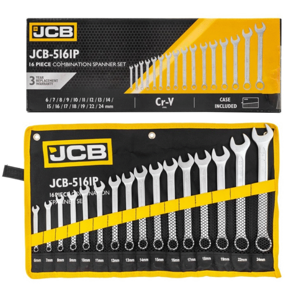 КОМПЛЕКТ ЗВЕЗДОГАЕЧНИ КЛЮЧОВЕ 6 – 24 ММ 16 ЧАСТИ JCB